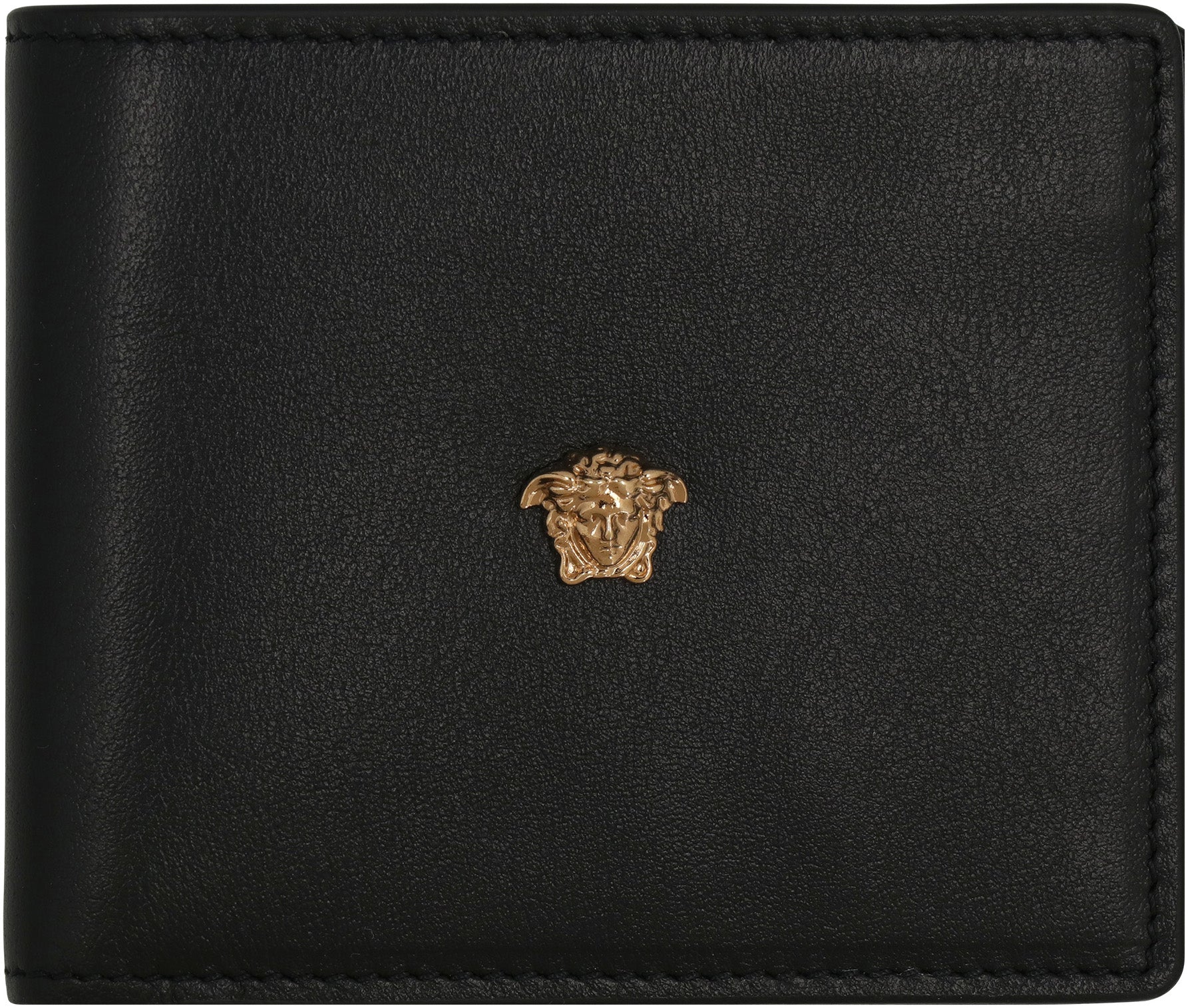 VERSACE Mini Leather Wallet with Iconic Emblem