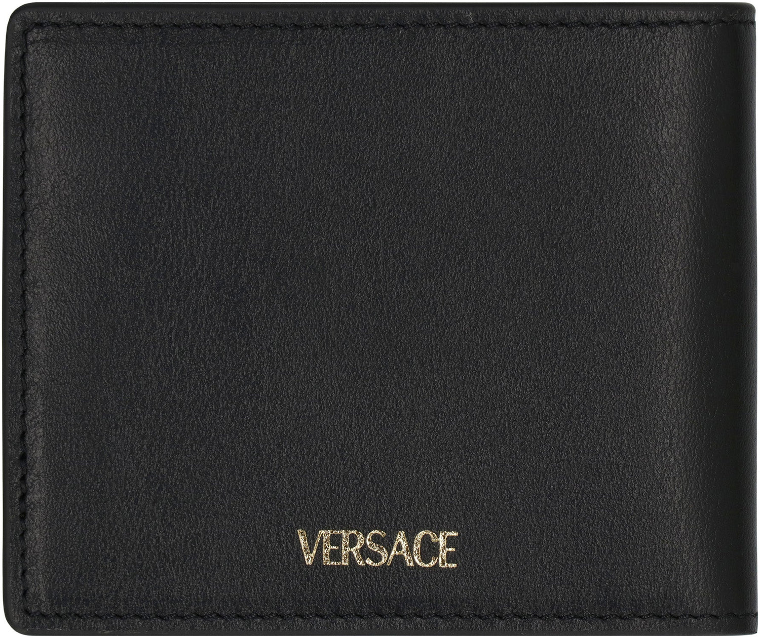 VERSACE Mini Leather Wallet with Iconic Emblem