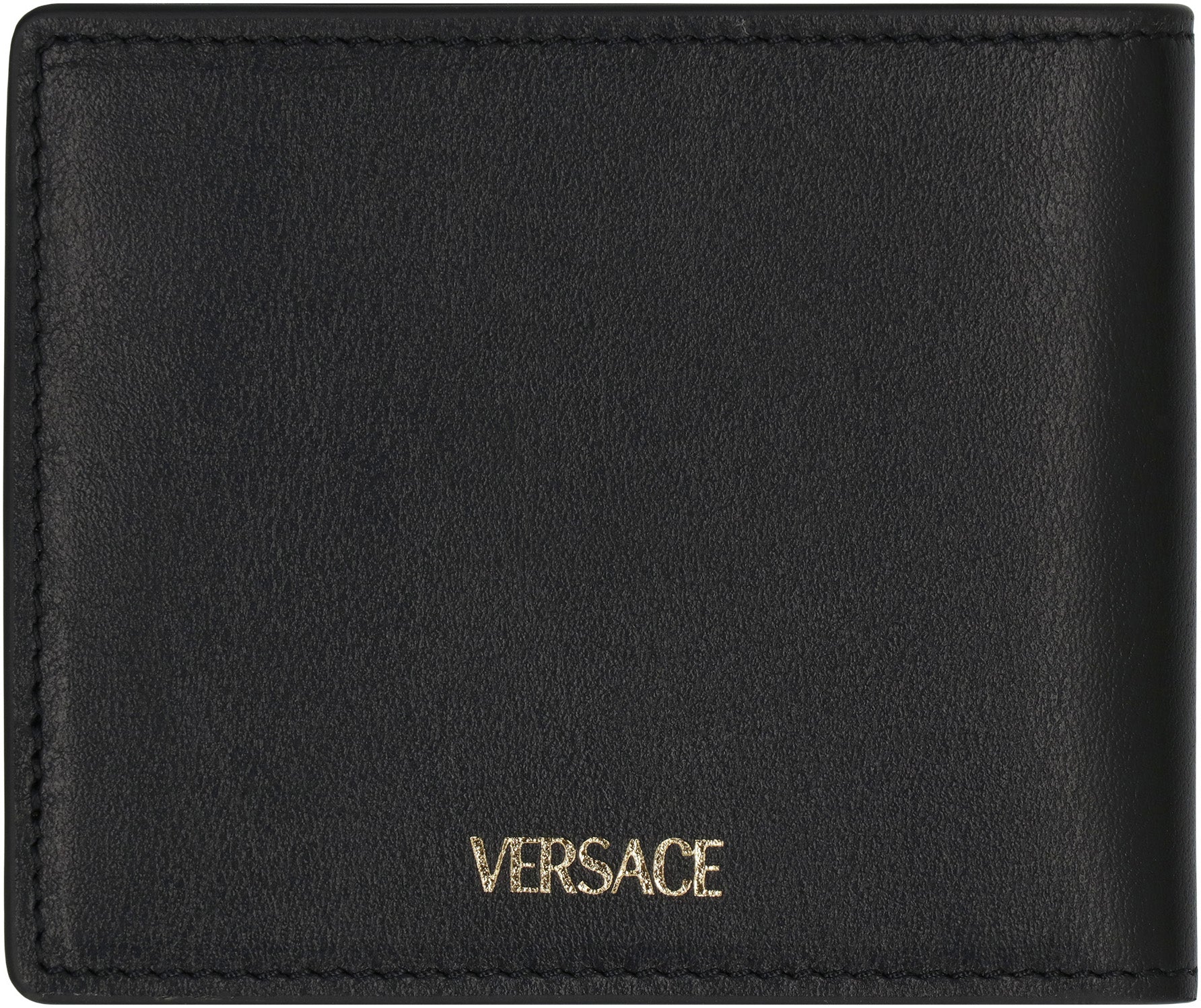 VERSACE Mini Leather Wallet with Iconic Emblem