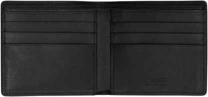 VERSACE Mini Leather Wallet with Iconic Emblem