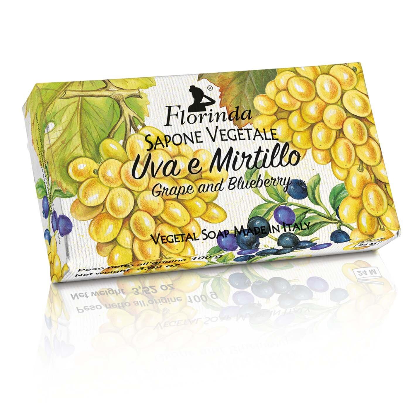 Florinda Grape &amp; Blueberry Vegetal Soap Bar 100g