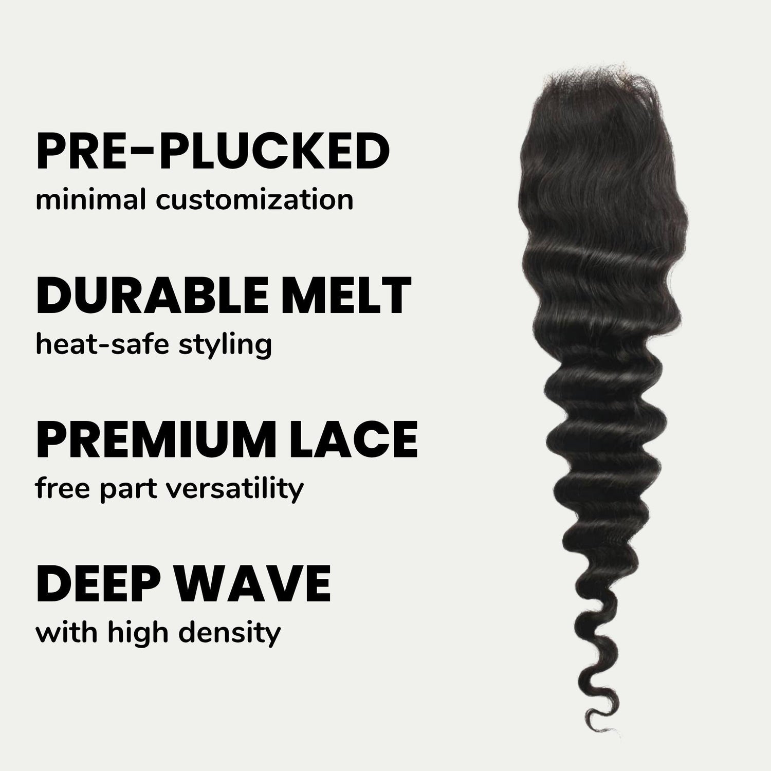 Deep Wave 2x6 HD Lace Human Hair Closure