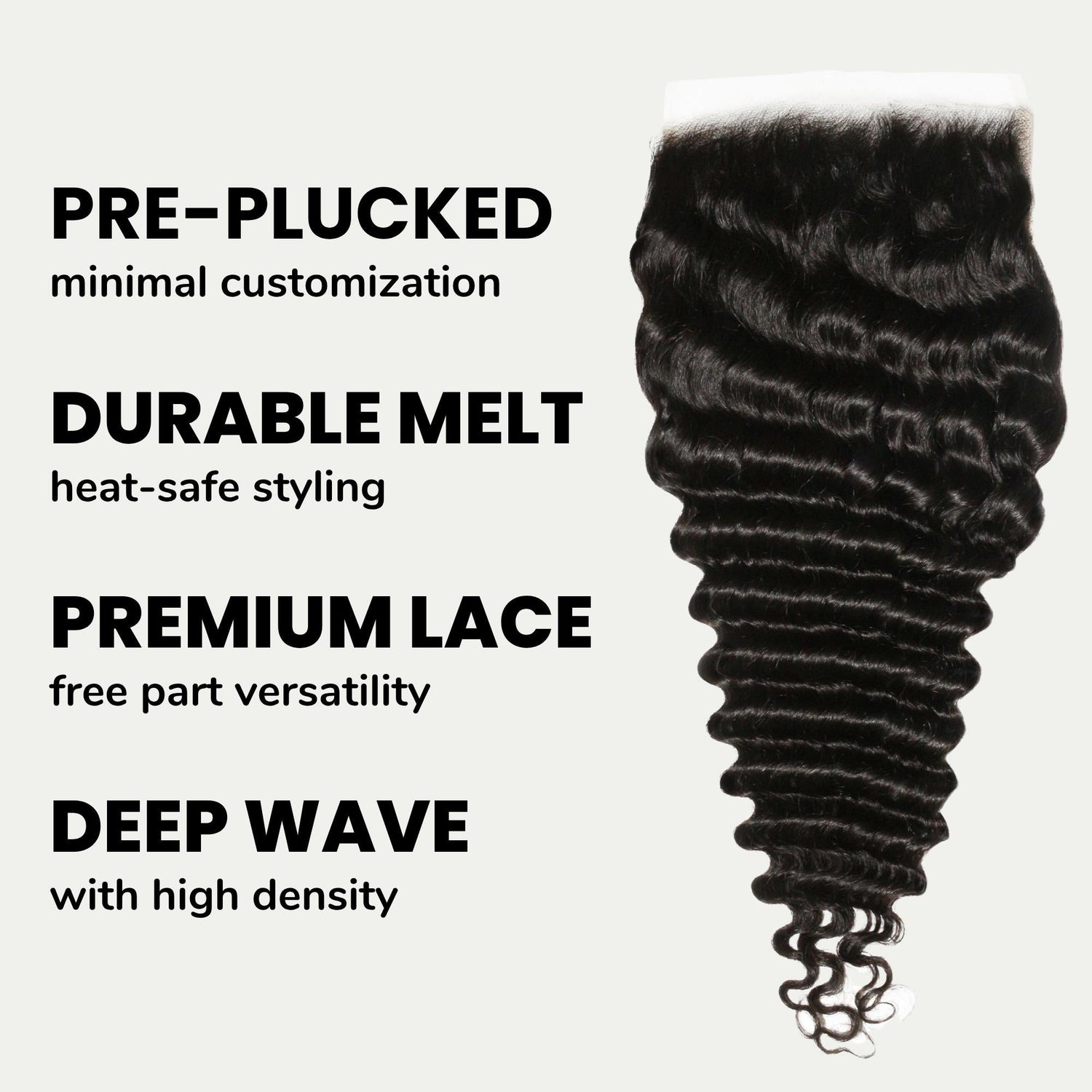 Deep Wave 7x7 HD Lace Human Hair Closure