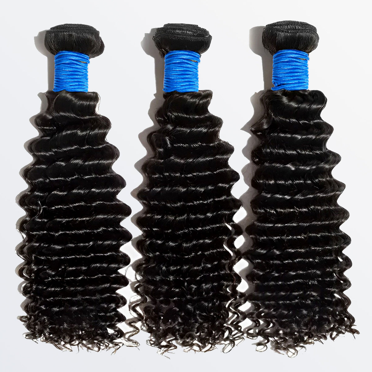 Deep Curly Virgin Hair Brazilian Bundles Full &amp; Thick from Root to Tip Natural Color 10-30 Inch - Stariahair