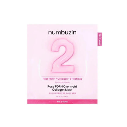 Numbuzin No.2 Rose PDRN Overnight Collagen Mask 1 pc