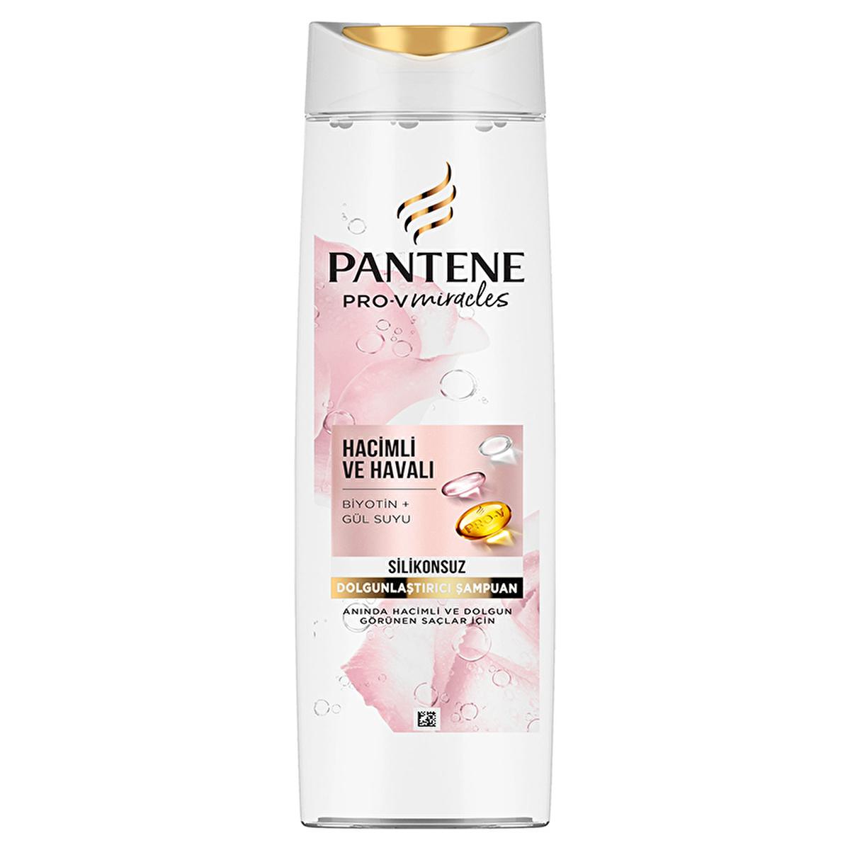 Pantene Pro-V Biotin &amp; Rose Water Volumizing Shampoo - Silicone-Free Thickening Shampoo for Fine, Flat Hair - Adds Volume &amp; Body