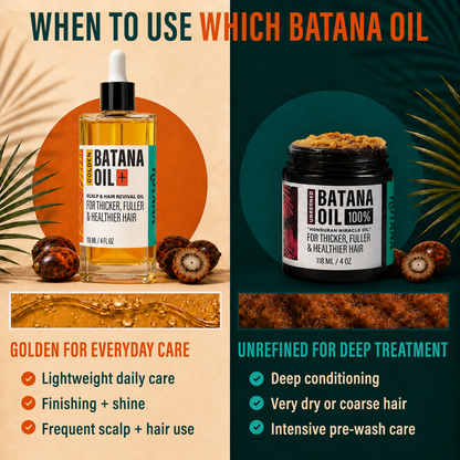 Unrefined &amp; Golden Batana Oil Duo