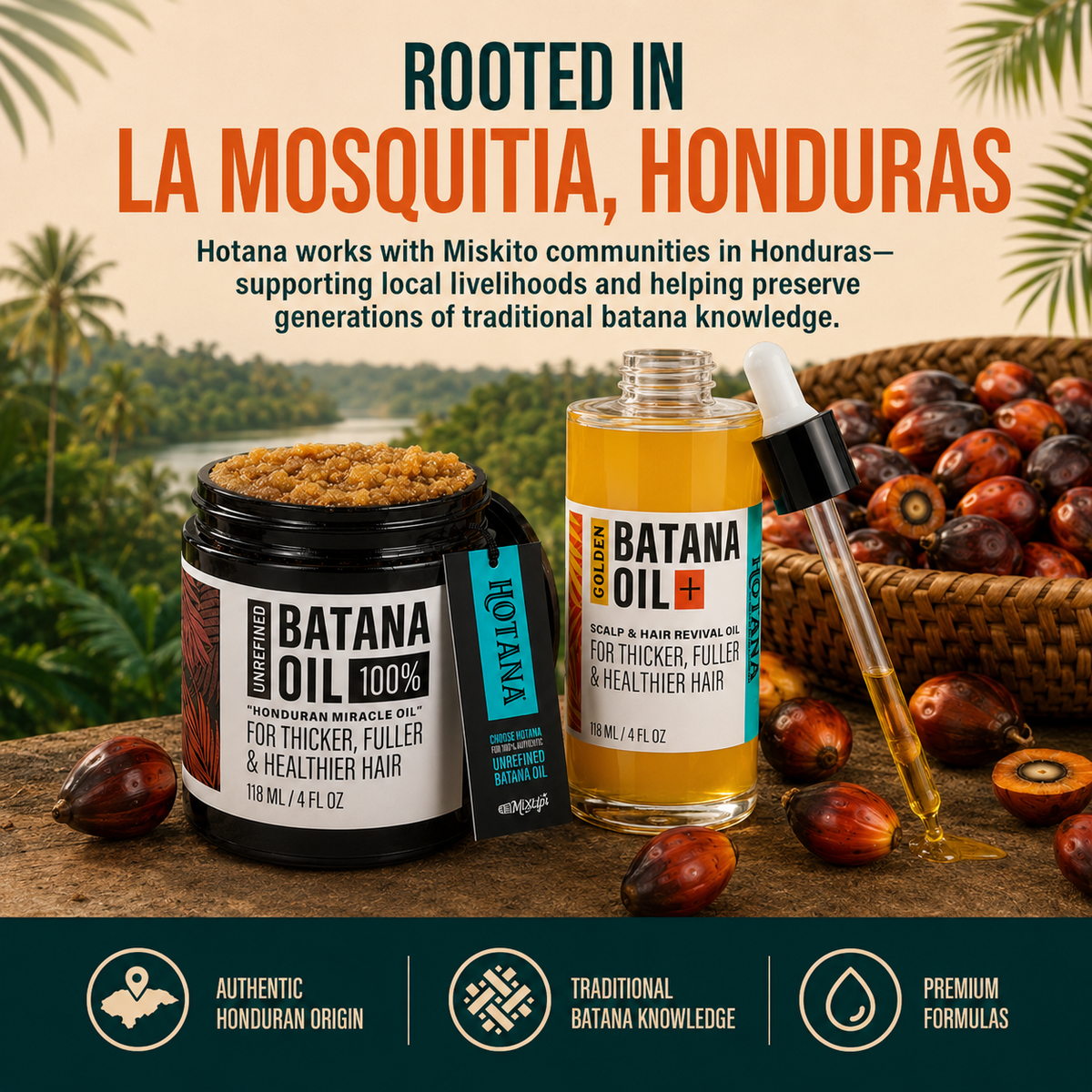 Unrefined &amp; Golden Batana Oil Duo