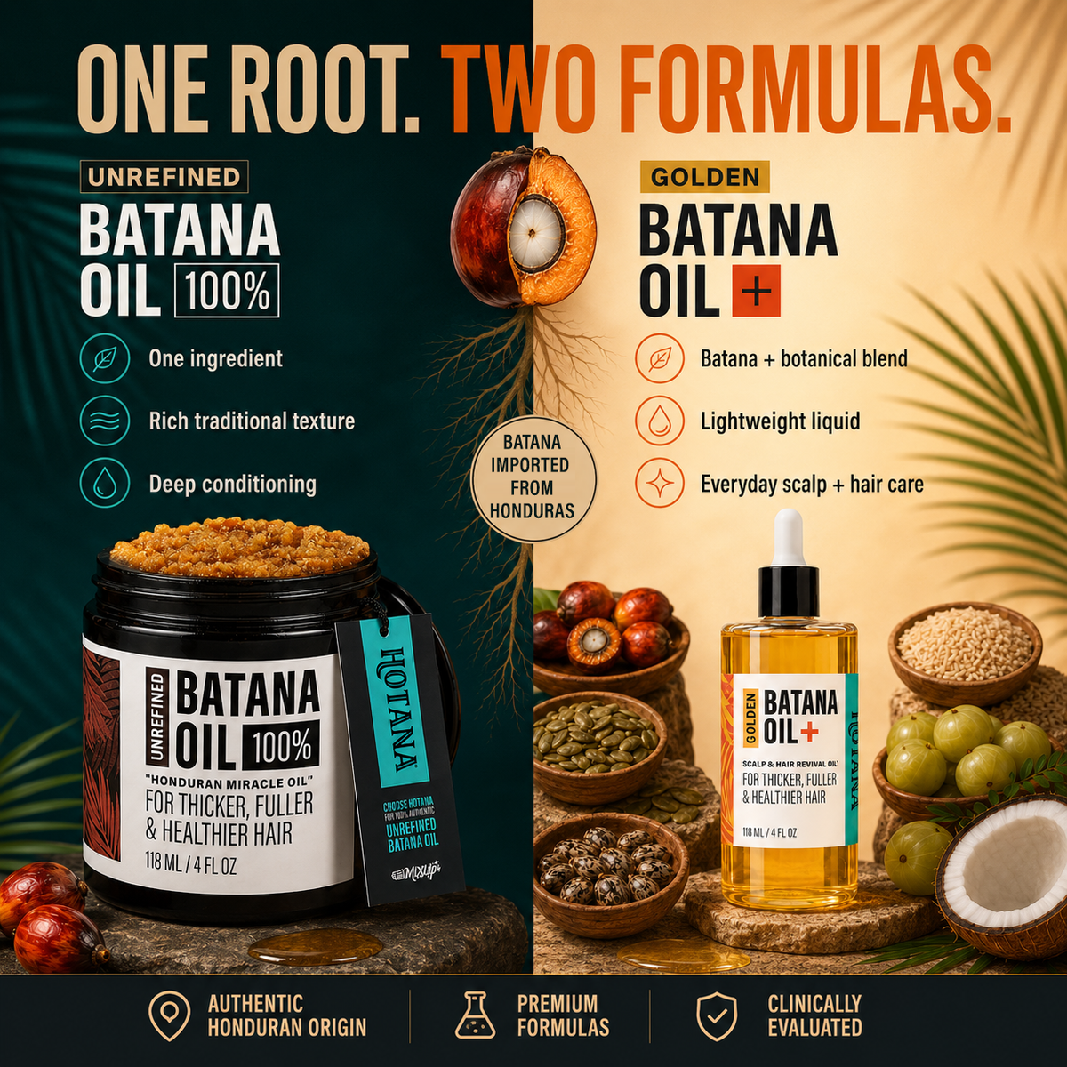 Unrefined &amp; Golden Batana Oil Duo