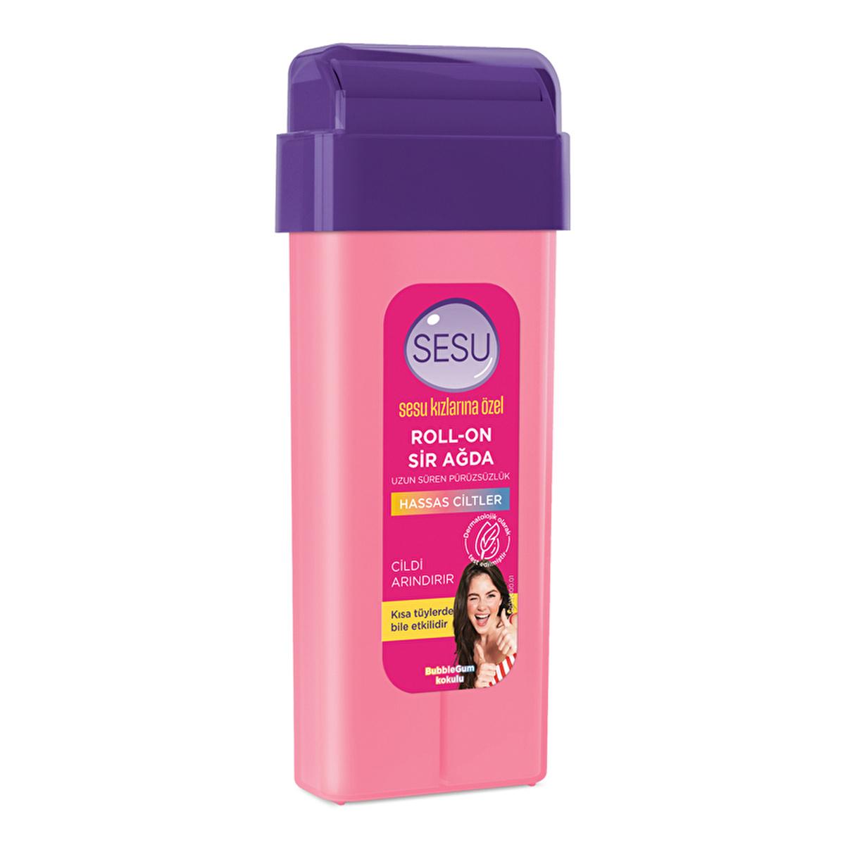 Sesu Roll-On Wax for Hair Removal - Gentle, Easy &amp; Dermatologically Tested - 3.38 fl oz