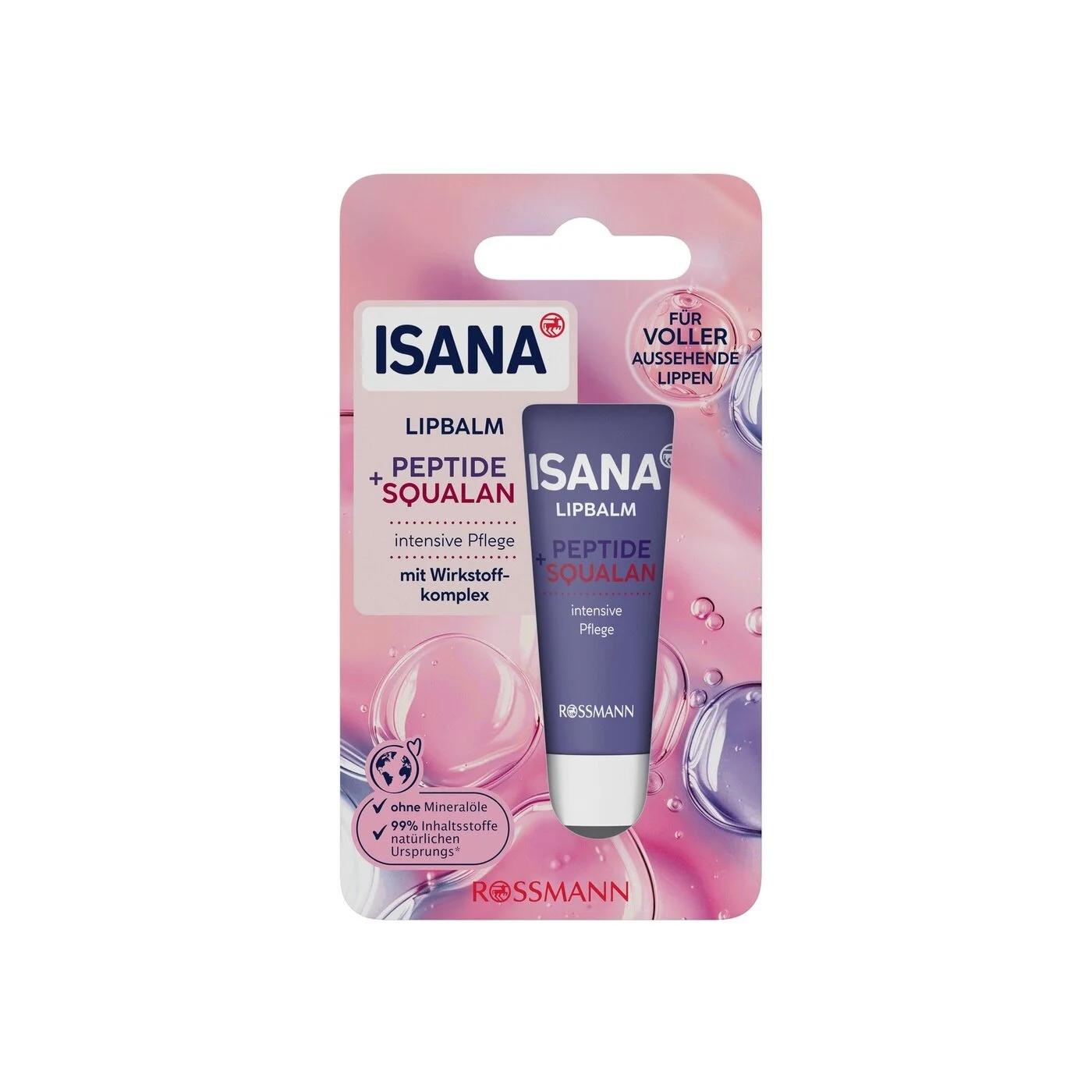 Isana Peptide &amp; Squalane Lip Care Cream Hydrating Balm 10 ml