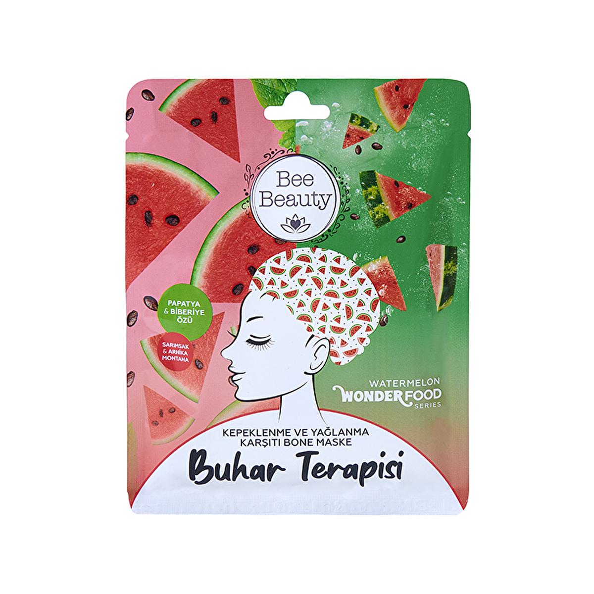 Bee Beauty Hair Care Mask - Watermelon Scented Steam Therapy for Oily Scalp &amp; Anti-Dandruff Treatment