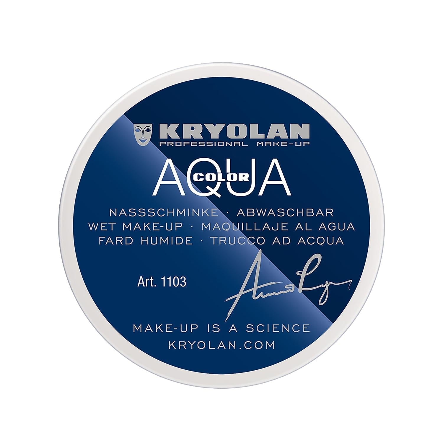 Kryolan Aquacolor Professional Face &amp; Body Paint 070 White 55 ml