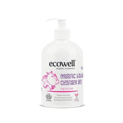 Ecowell Organic Baby Cleanser Gel: Gentle, Natural Wash with Aloe Vera - Paraben &amp; Sulfate-Free - 500 ml