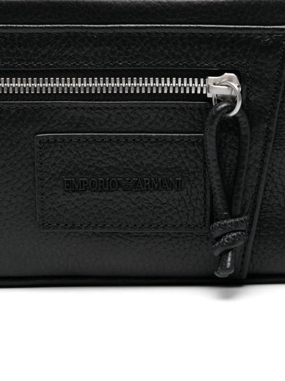 EMPORIO ARMANI Mini Leather Beauty Case for Men