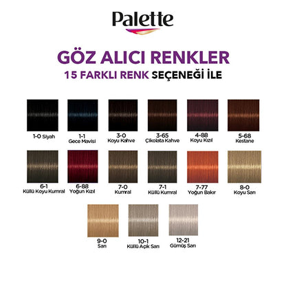 Palette Hair Dye - Intense Chocolate Brown Color with Keratin Care