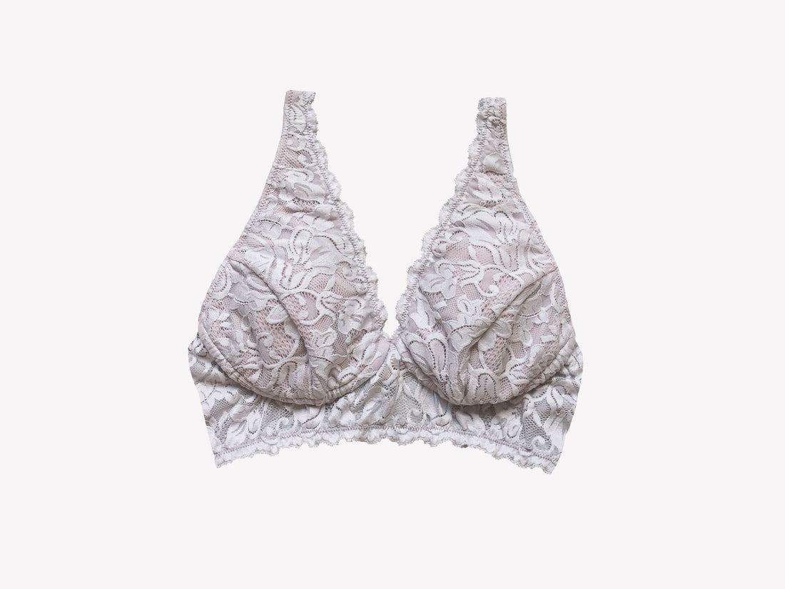 Vela Wireless Bra, Grey / Mauve