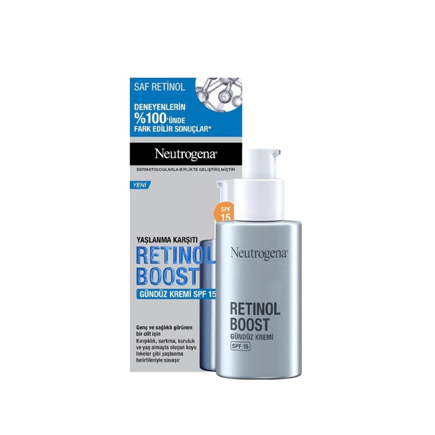 Neutrogena Retinol Boost SPF 15 Anti-Aging Day Cream: Reduce Wrinkles &amp; Protect From Sun Damage