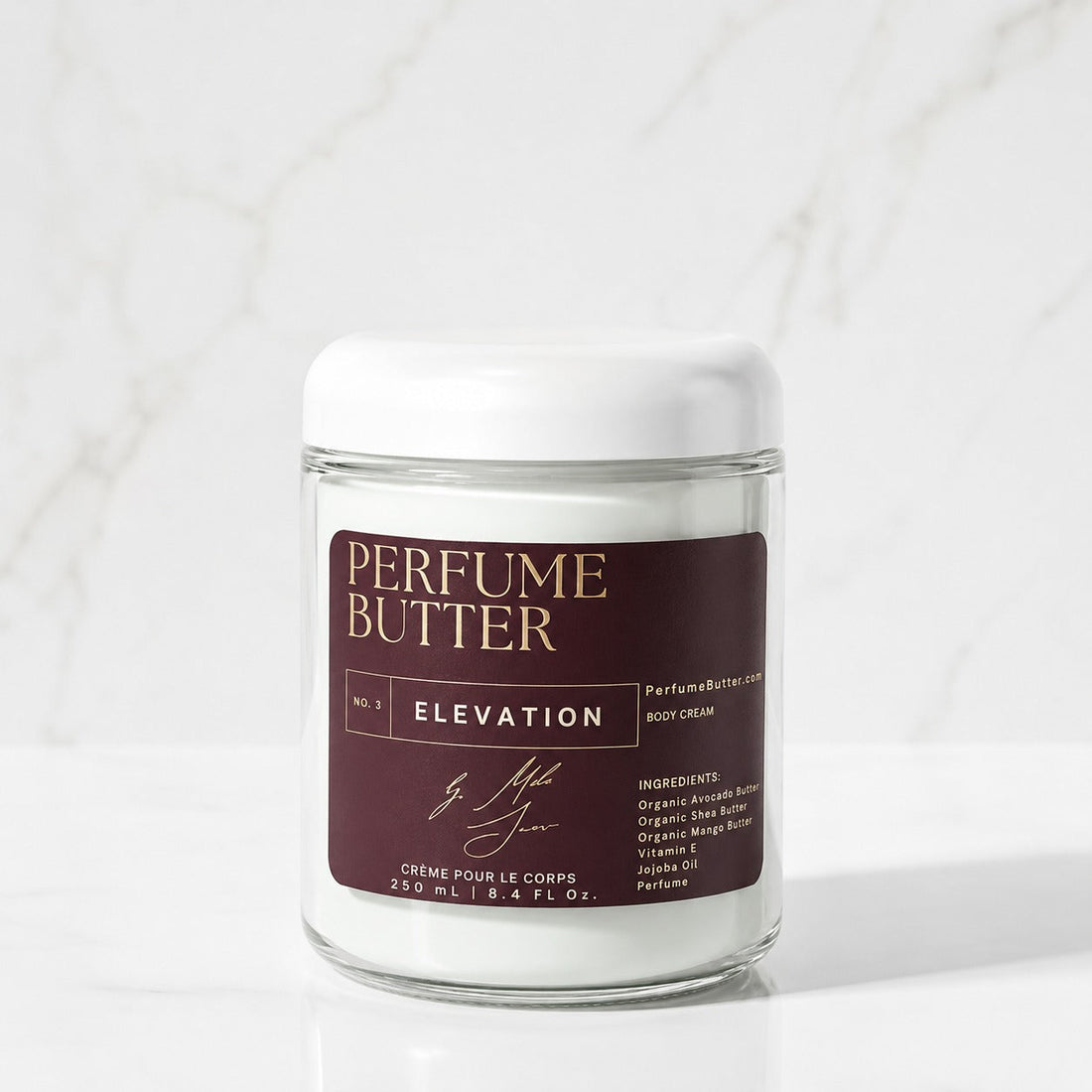 ELEVATION – The Luxury Body Butter Perfume | Floral Gardenia, Jasmine &amp; Italian Mandarin Fragrance | Hydrating Skin Moisturizer | Sweet Elegant Long-Lasting Scent | Perfume Butter