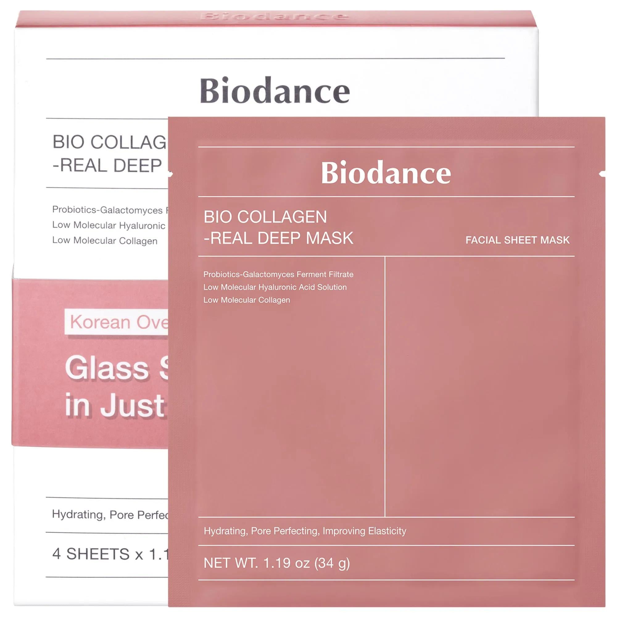 Bio Collagen Real Deep Mask for Pore Minimizing &amp; Firming Care - Enhance Skin Elasticity &amp; Hydration