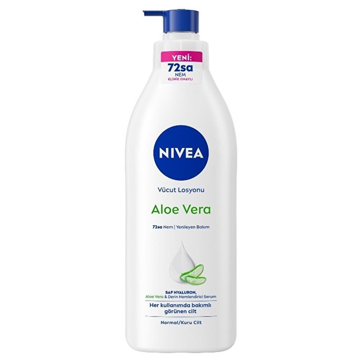 Nivea Aloe Vera 72-Hour Moisturizing Body Lotion for Dry Skin - Long-Lasting Hydration &amp; Softness