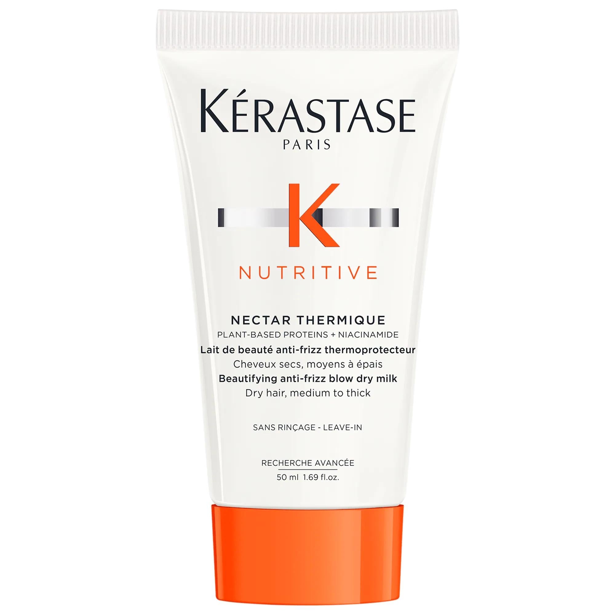 Kerastase Mini Nutritive Heat Protecting Styling Cream for Dry Hair - Nourishing Leave-in Cream with Heat Protection up to 450¡F