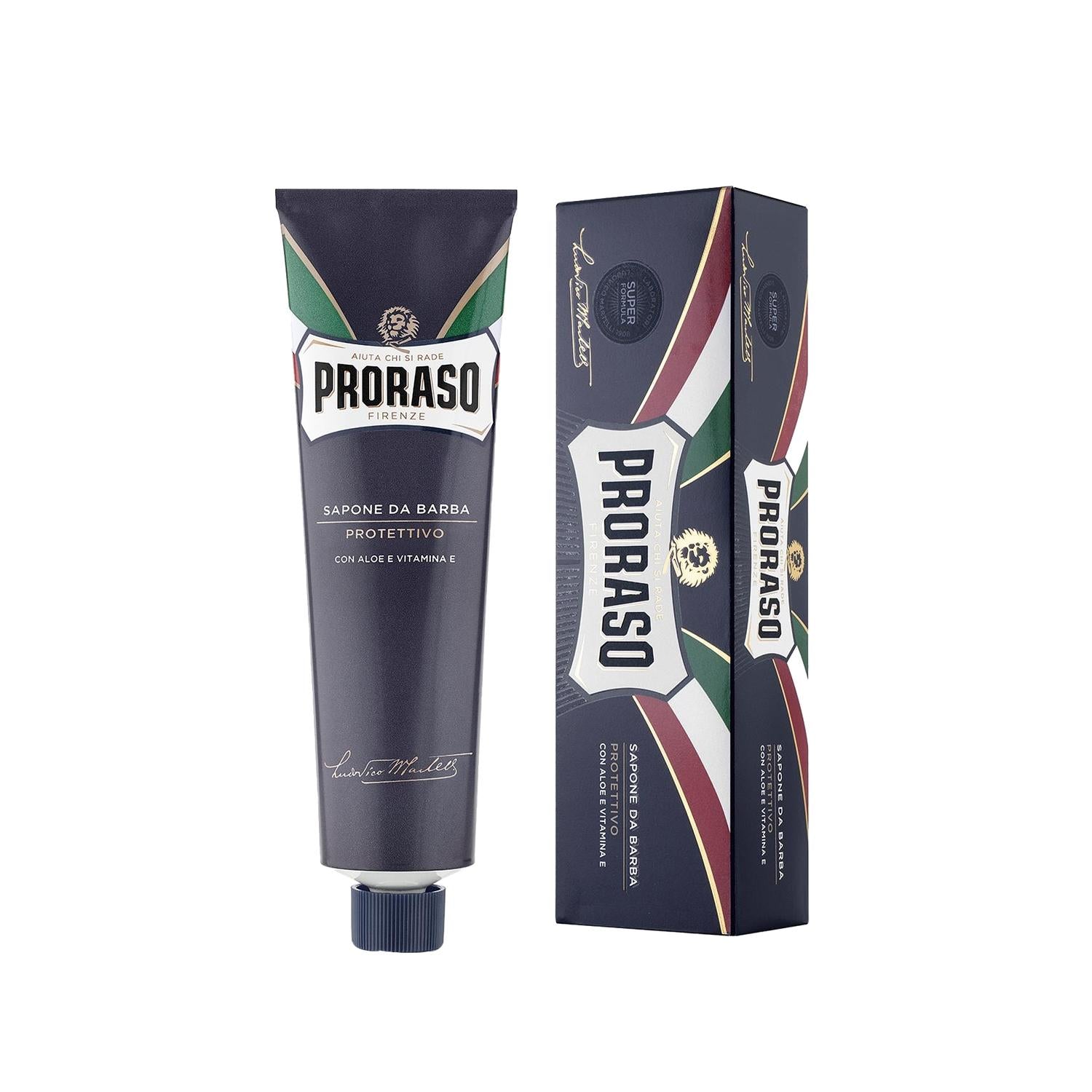 Proraso Aloe Vera Enriched Shaving Cream for Sensitive Skin - 150ml, Gentle Shaving Experience, Soothes &amp; Moisturizes