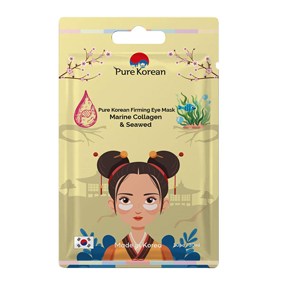 Pure Korean Firming Eye Mask with Marine Collagen &amp; Seaweed - Anti-aging Hydrating Eye Care