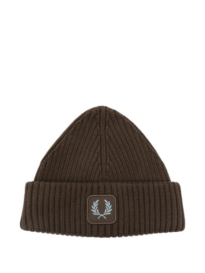 FRED PERRY Cotton Ribbed Beanie