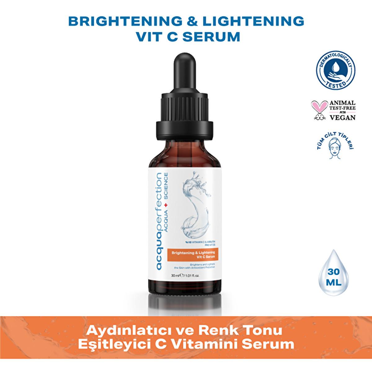 Acqua Perfection Vitamin C Serum - Brightening &amp; Anti-Aging Skincare for Uneven Skin Tone - 30ml