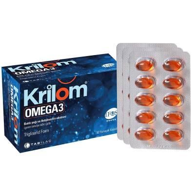 Krilom Omega-3 : Fish Oil Capsules with EPA, DHA &amp; Astaxanthin - Supports Heart, Brain - IFOS Certified