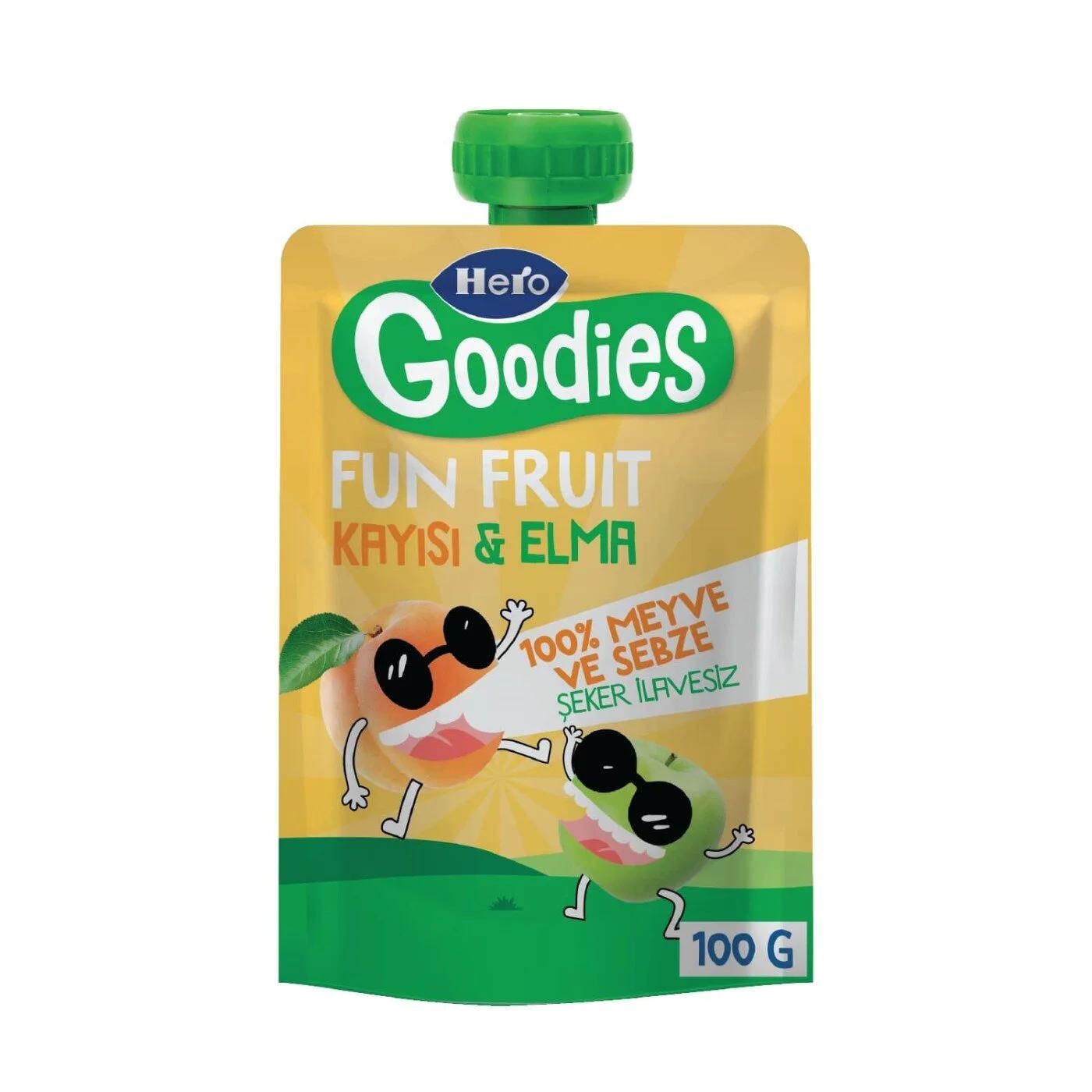 Hero Goodies Apricot &amp; Apple Fruit Puree for Toddlers 100g