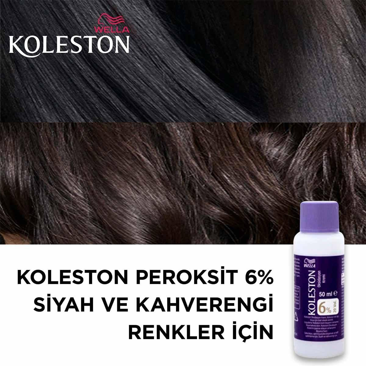 Wella Koleston Peroksit 6% Hair Dye Oxidizing Cream for Black &amp; Brown Hair Colors - Effective 6% Hydrogen Peroxide Developer
