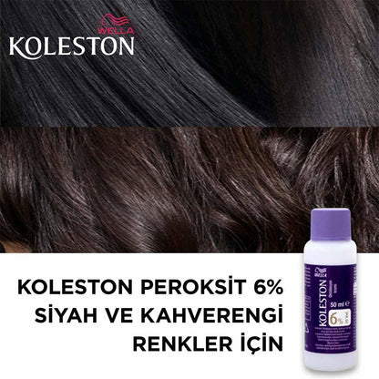 Wella Koleston Peroksit 6% Hair Dye Oxidizing Cream for Black &amp; Brown Hair Colors - Effective 6% Hydrogen Peroxide Developer