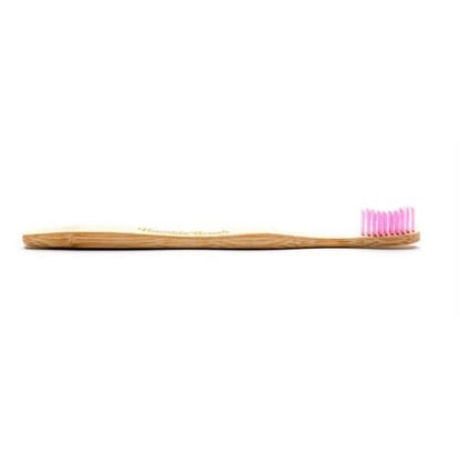 Humble Brush Soft Bristle Bamboo Toothbrush - Eco-Friendly, Biodegradable Adult Purple Toothbrush for Sensitive Teeth &amp; Gums