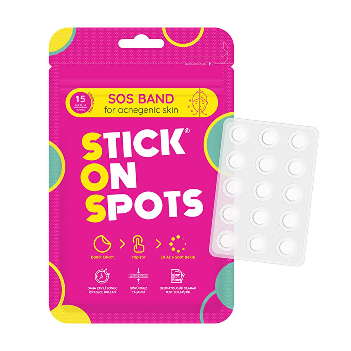 Stick on Spots: Invisible Hydrocolloid Acne Patch | Fast Blemish Treatment &amp; SOS Bandage - Waterproof &amp; Dermatologically Tested (15 Count)