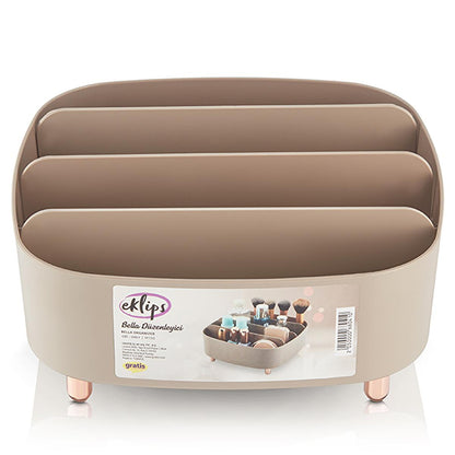 Eklips Bella Cosmetic Organizer: Stylish Makeup Storage for Vanity, Bathroom &amp; Desk - Declutter with Elegant Design