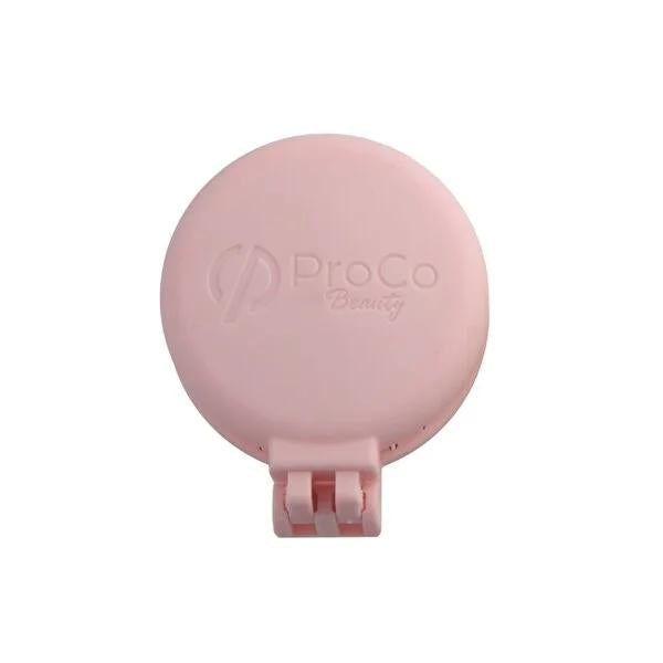 Proco Beauty Portable Foldable Mirrored Hair Brush - Compact Anti-Static Hair Care for Travel &amp; On-the-Go Styling