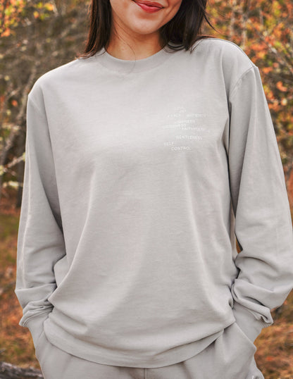 Fruit of the Spirit Grey LS Unisex Tee