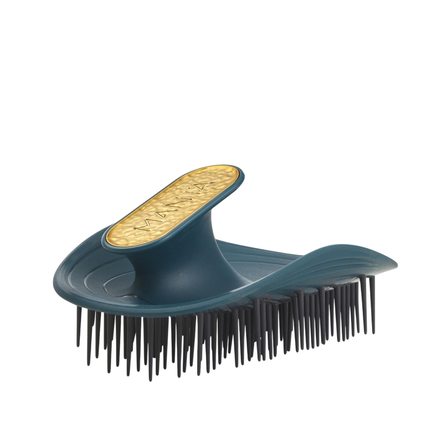 Manta Curls Hair Brush for Thick &amp; Curly Hair Soft Teals Gold