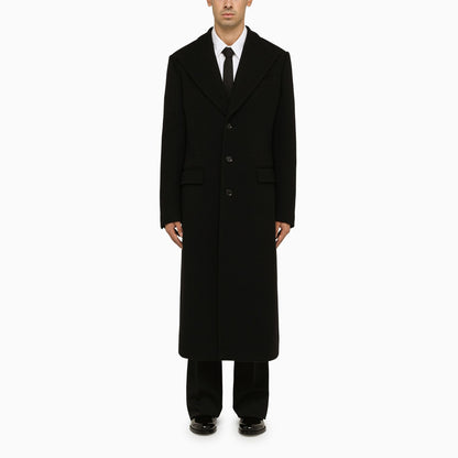 Dolce&amp;Gabbana Black Wool Tailored Coat