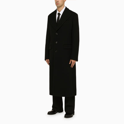Dolce&amp;Gabbana Black Wool Tailored Coat