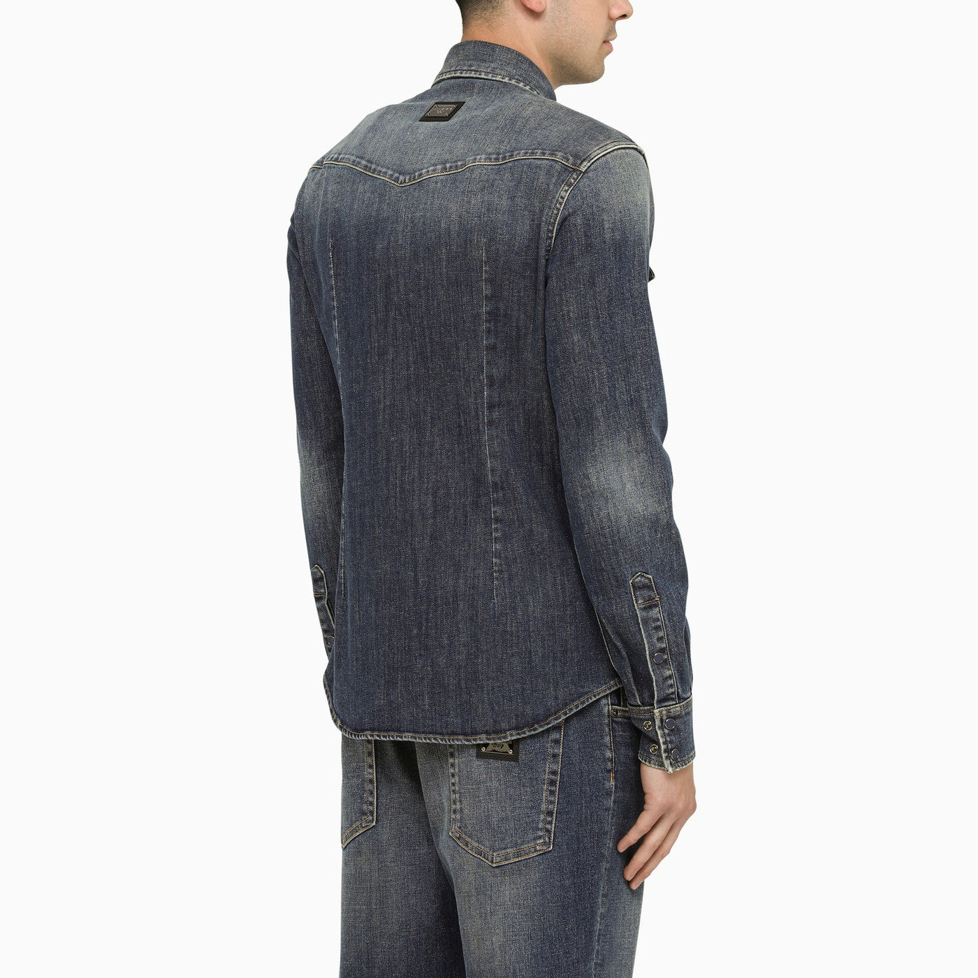 Dolce&amp;Gabbana Blue Slim Denim Shirt