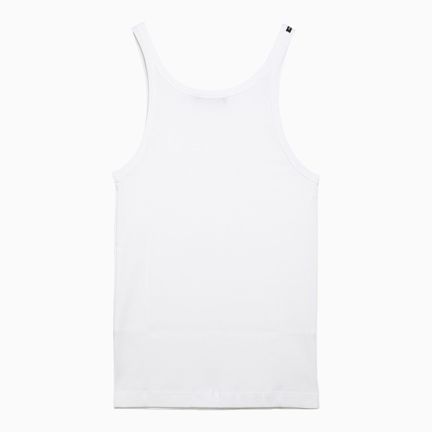 Dolce&amp;Gabbana White Ribbed Cotton Tank Top