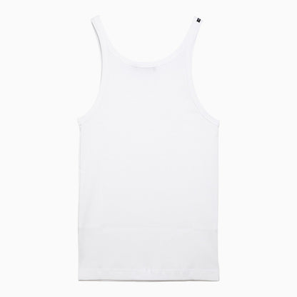 Dolce&amp;Gabbana White Ribbed Cotton Tank Top