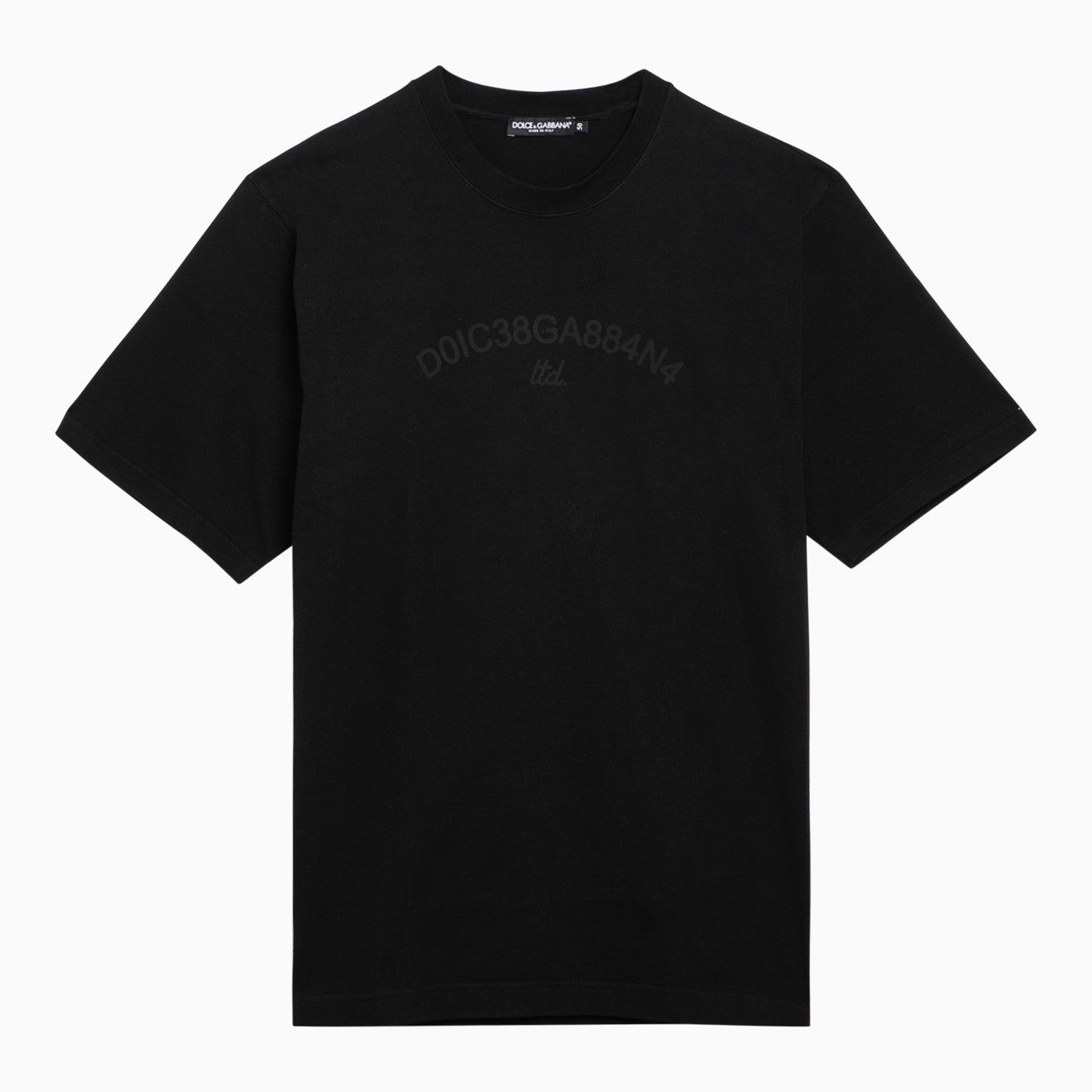 Dolce&amp;Gabbana Black Cotton T Shirt With Logo