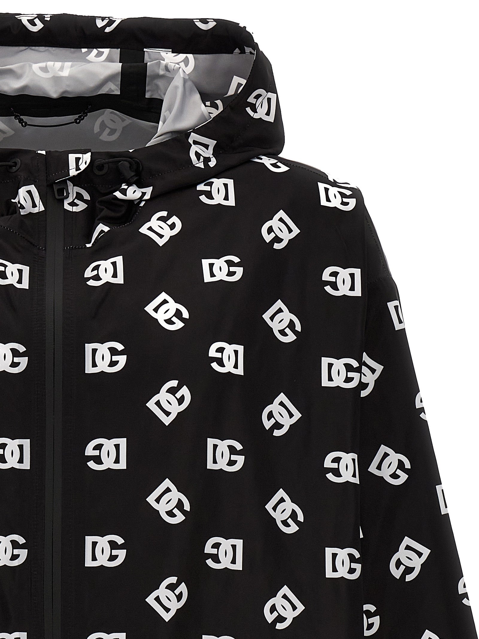 Dolce &amp; Gabbana Logo Print Hooded Jacket
