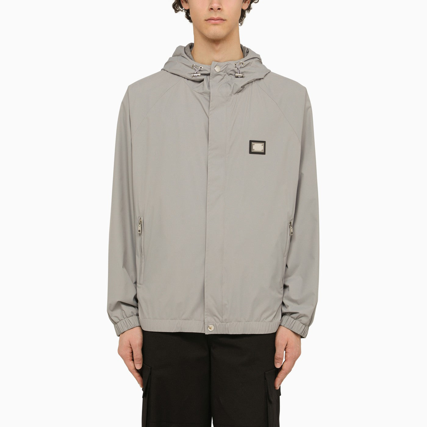 Dolce&amp;Gabbana Lightweight Grey Hooded Jacket