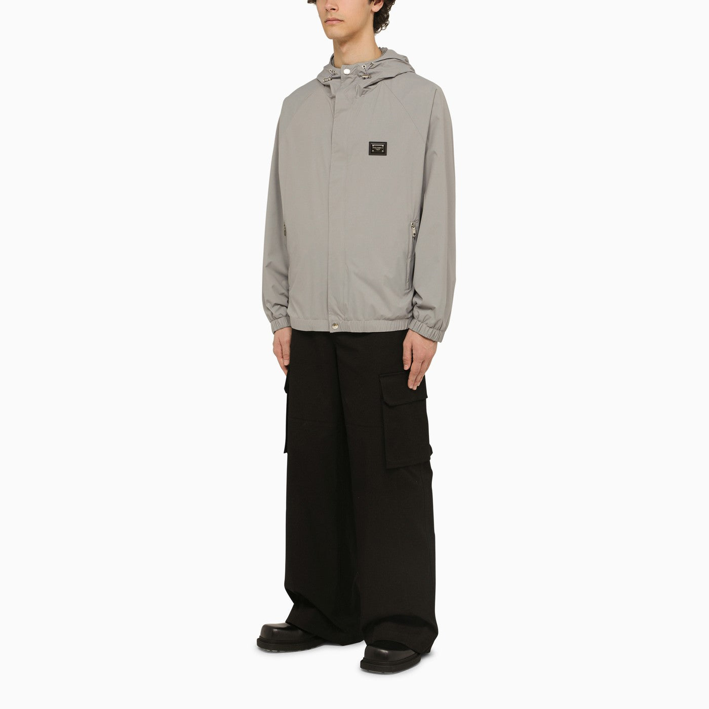 Dolce&amp;Gabbana Lightweight Grey Hooded Jacket