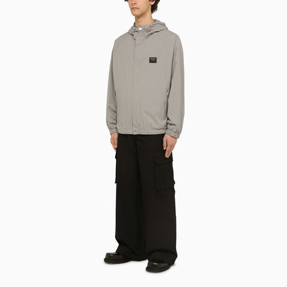 Dolce&amp;Gabbana Lightweight Grey Hooded Jacket